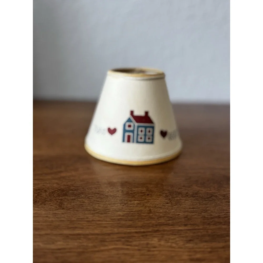 Vintage Lamp Shade Cottage Granny Core Country Farmhouse Folk Art Hearts House
